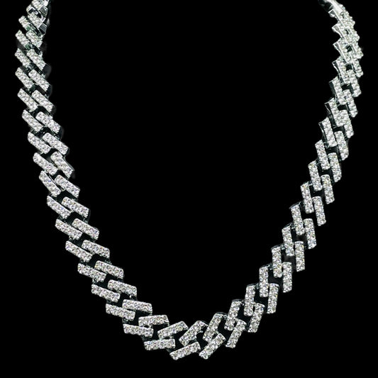 Iced Out Silver Cuban Link Chain – Frost Flex Edition