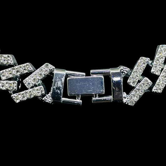 Iced Out Silver Cuban Link Chain – Frost Flex Edition