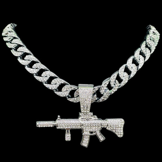 Iced M416 PUBG Gun Chain Set – Gamer x Streetwear Drip