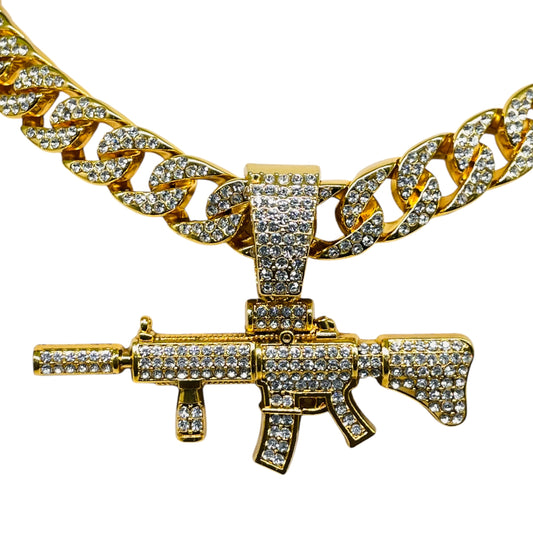 Iced M416 PUBG Gun Chain Set – Gamer x Streetwear Drip