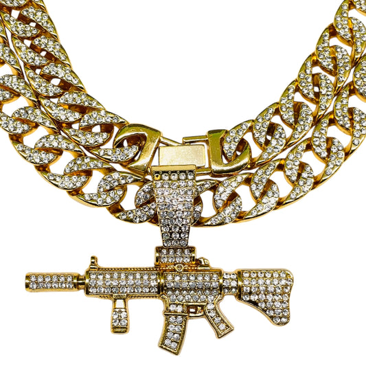 Iced M416 PUBG Gun Chain Set – Gamer x Streetwear Drip
