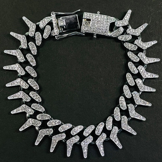 Iced Out Arrow Link Bracelet – Unique Designer Edition