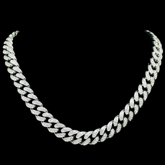 Iced Out Winking Ghost Pendant Necklace – Fun & Flashy Cuban Link Chain