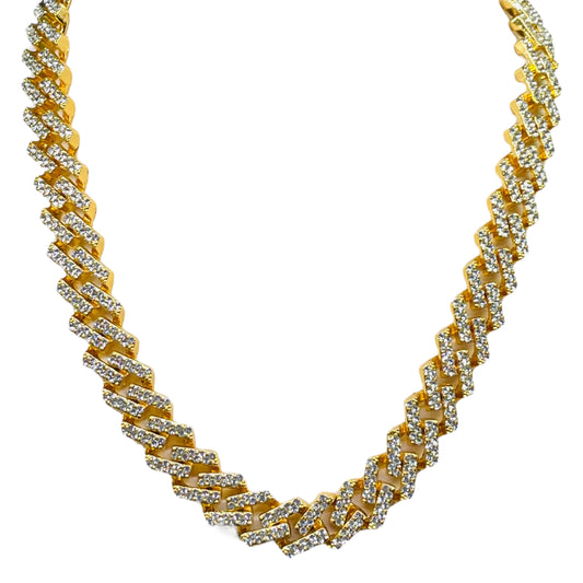 Iced Out Gold Cuban Link Chain – Royal Drip Edition