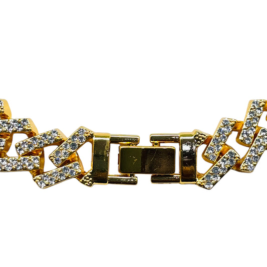 Iced Out Gold Cuban Link Chain – Royal Drip Edition