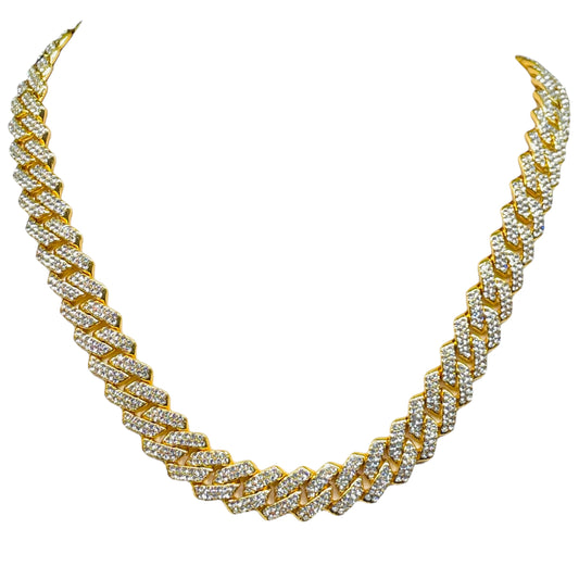 Luxury Iced Out Gold Cuban Link Chain – Statement Bling Necklace