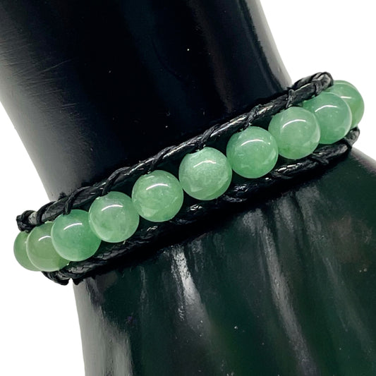 Handmade 8mm Green Aventurine Bracelet – Natural Stone of Luck & Prosperity