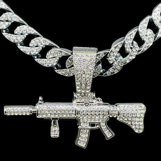Iced M416 PUBG Gun Chain Set – Gamer x Streetwear Drip